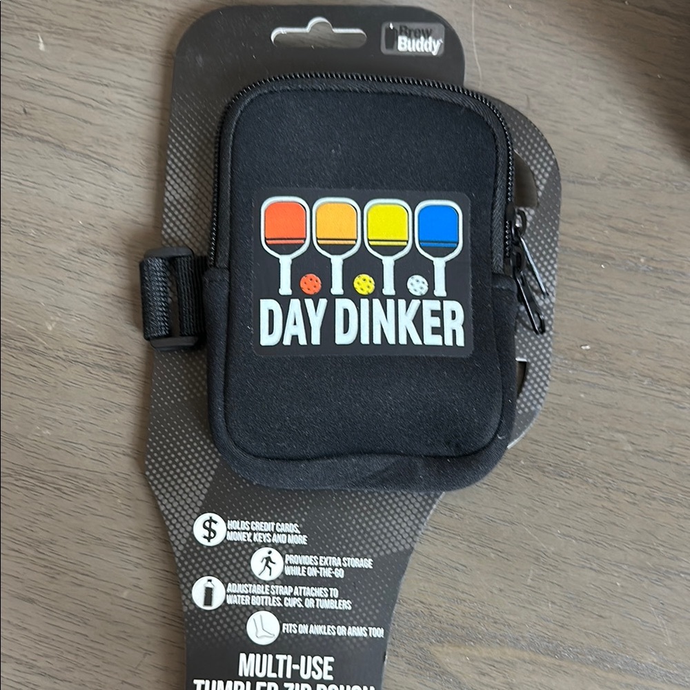 Day Drinker Black Phone Pouch